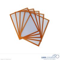 Buste trasparenti magnetiche orancione A4 Set da 5