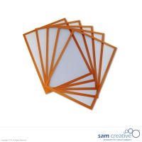 Buste trasparenti magnetiche orancione A4 Set da 5