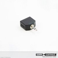 Adattatore 3.5mm mini Jack a 2x3.5mm mini Jack,m/f