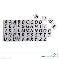 Lettere magnetiche, set completo 10x22 cm

