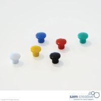 Set da 6 magneti tondi di colore misto. 10 mm.