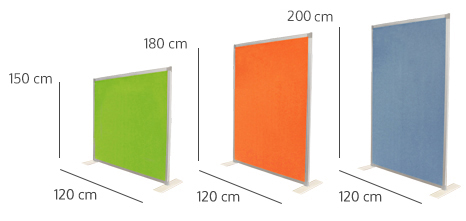 Dimensioni delle pareti di divisione Dimensioni delle pareti di divisione